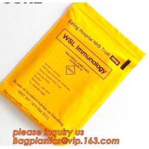 Biodegradable Biohazard Specimen Bag, Biohazard Specimen Transport Bag, Medical