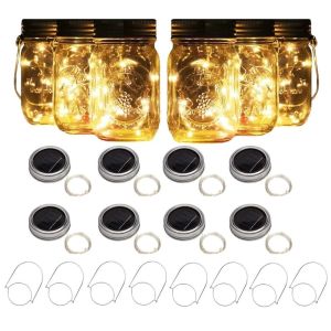 2700K LED Solar Powered Fairy Lights For Mason Jar Lid Insert Color Changing