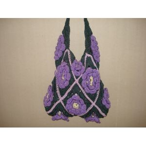 Bag Large shoulder bag handbag tote purse purple green bag