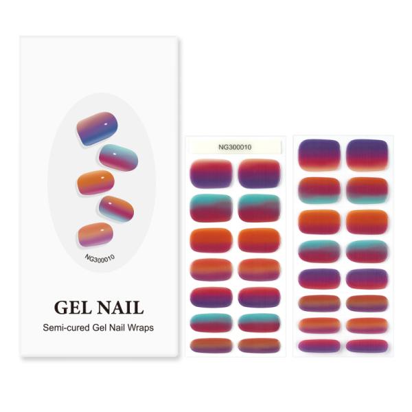 Custom Semi Cured Gel Nail Wraps Stickers with the Lamp to Cure UV Gel Nail Sticker