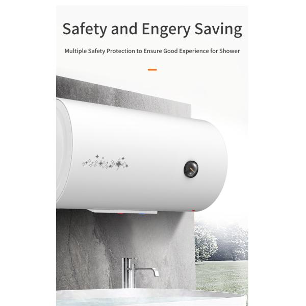 40L/50L/60L/80L High-end Home Bathroom Storage Electric Water Heater 1 Piece Plastic 220V Freestanding IPX4 White or Custom 2200