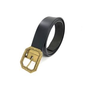 Vintage Pin Buckle Mens Casual Leather Belt Black For Formal Wear