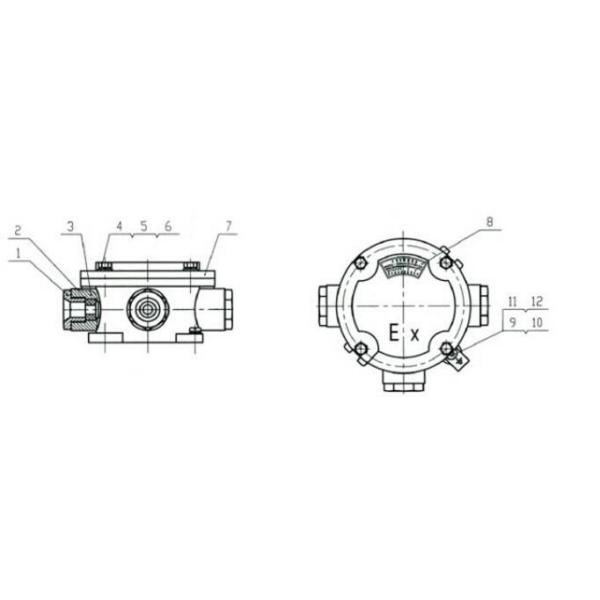 3 WAYS EXPLOSION PROOF JUNCTION BOXES OR WIRING BOXES YDJX-1 MOUNTED ON FUEL DISPENSERS
