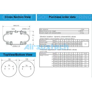 Weforma WBE 300-E1 G3/4 Pneumatic Rubber Air Spring for Pulp and Paper Industry