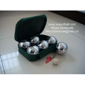 China factory wholesale/retail petanque set in nylon bag with zip, wooden box, aluminum box on sale