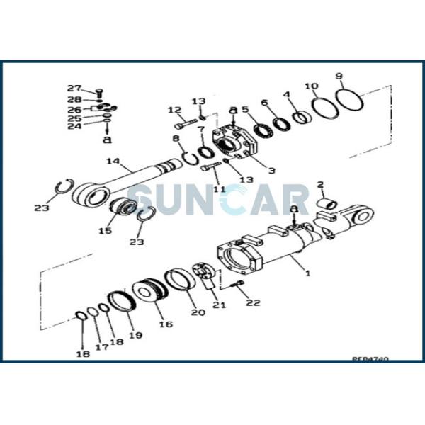 707-99-74420 7079974420 Blade Tilt Service Kit Fits D375A-3D KOMATSU