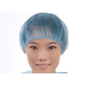 CE Breathable Disposable Non Woven Bouffant Cap
