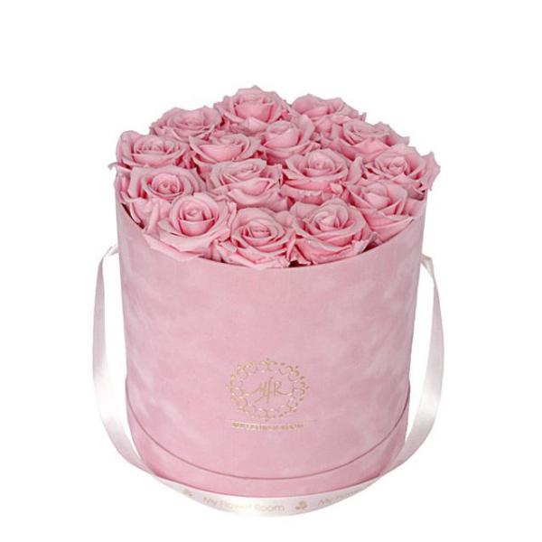 Wallet CMYK Round Gift Hat Box with Paper Rose Velvet Flower Box Stylish and Functional