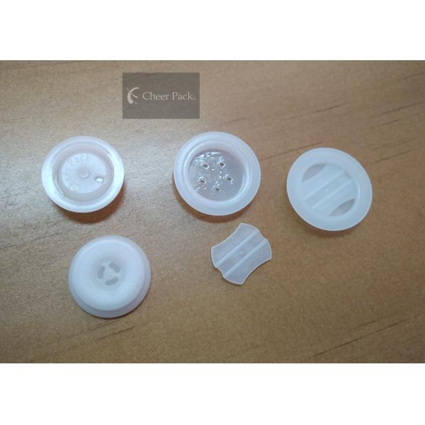 Food Grade Small Plastic One Way Valve , 1 Way Air Valve For Coffee Bag