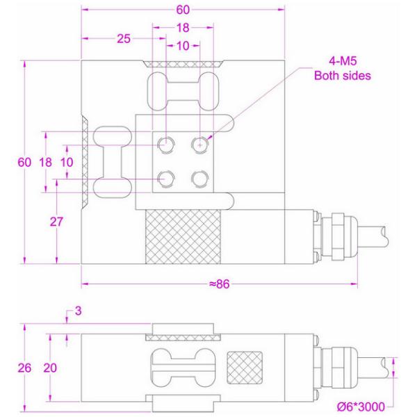 triaxial load cell 200N