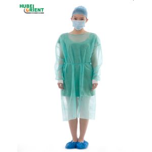 PP Nonwoven Waterproof Isolation Gowns With Knitted Wrist