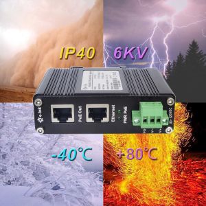 80~320V DC Power Input Industrial Gigabit PoE+ Injector