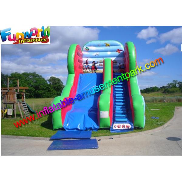 Three Line Commercial Inflatable Slide 0.55mm PVC With Air Blower
