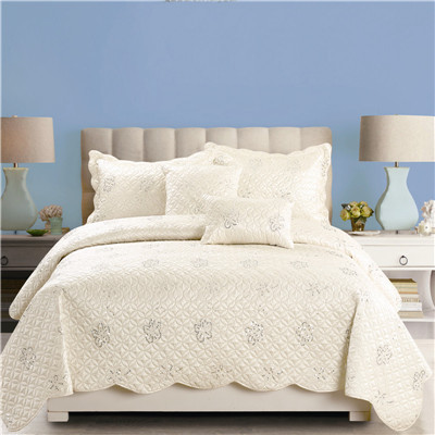 Embroidery Quilts Luxury Sequins Embroidery Quilt /Pillow/Cushion Microfiber