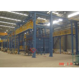 China Heavy Machinery Paint Booth With Automatic Delivery Chain System Industral Paint Line on sale