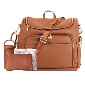 China Amazing design fashion leather maternity diaper bag on sale