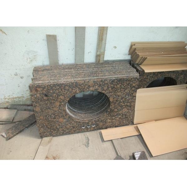 Buy Baltic Brown Granite Bathroom Vanity Countertops 2cm Thickness Custom Cut at wholesale prices