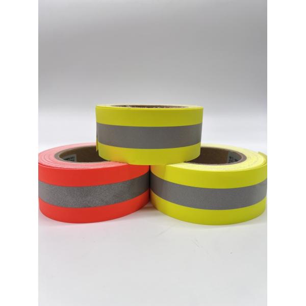 Buy 5cm 7.5cm Yellow Silver Yellow Color Flame Retardant Reflective Strip For Safety Wear at wholesale prices