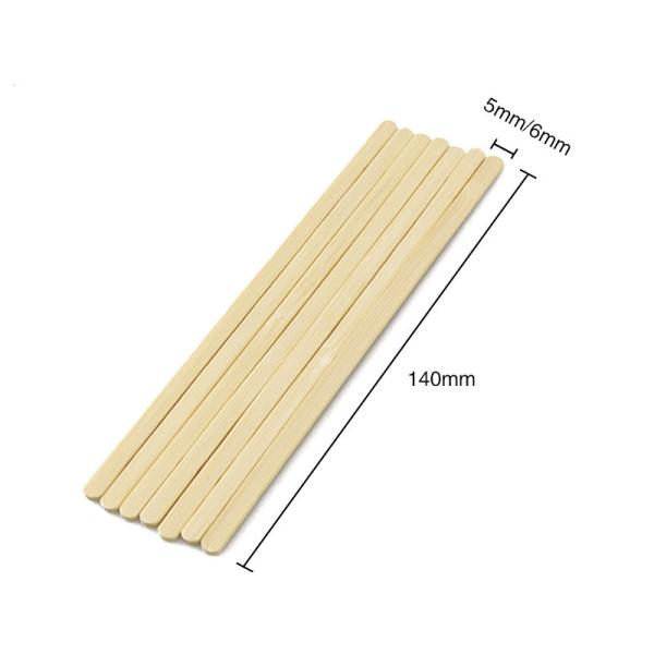 Buy 5.5inch 140mm Bamboo Disposable Coffee Stirrers Wrapped Stir Sticks at wholesale prices