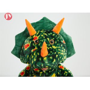 Wholesale Polyester Fluffy Flannel Fleece green African dinosaur Kigurumi onesie