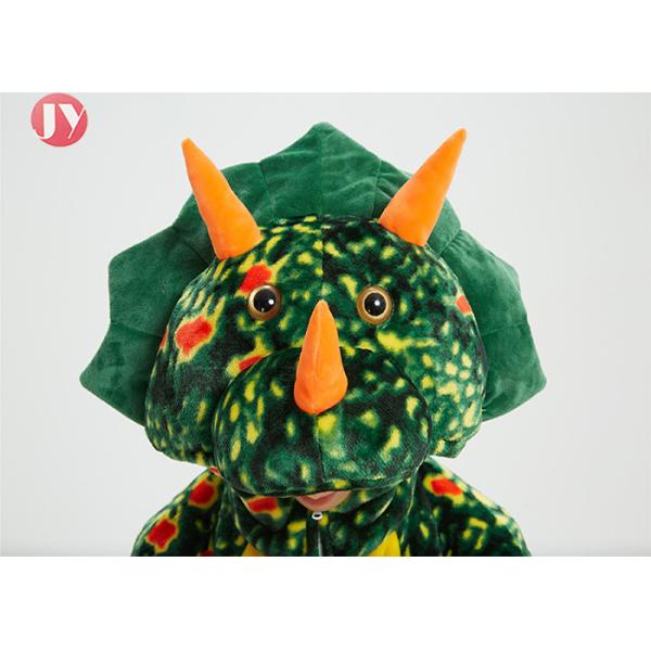 Wholesale Polyester Fluffy Flannel Fleece green African dinosaur Kigurumi onesie