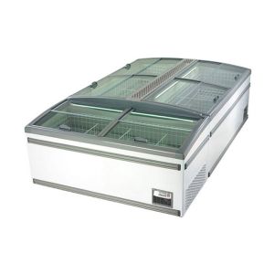 Combined Open Top Sliding Door Island Freezer Auto Defrost For Supermarket