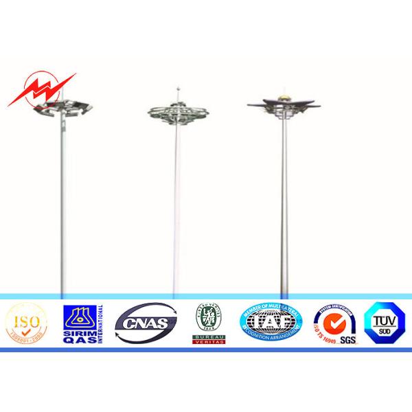 Buy 35M HDG 400W HPS High Mast Pole Tower Octagonal Shape With Metal Halide Lighting at wholesale prices