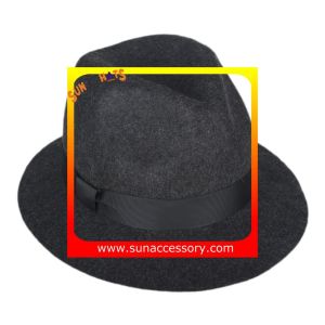 T8981177 Sun Accessory customized fashion winner 100% wool felt fedora hats,