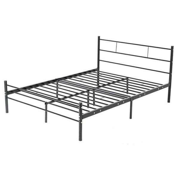 Buy Elegant Black Simple Style 0.6mm Iron Folding Double Bed at wholesale prices
