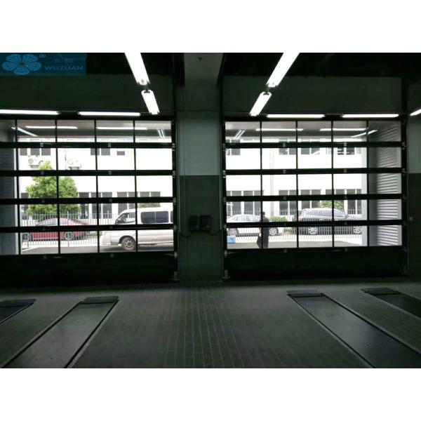 Buy Transparent PC Glass Commercial Sectional Garage Doors at wholesale prices