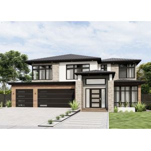 ICC EN-1090  Prefabricated Light Steel Framing 2 Storey Villa House With Big Windows