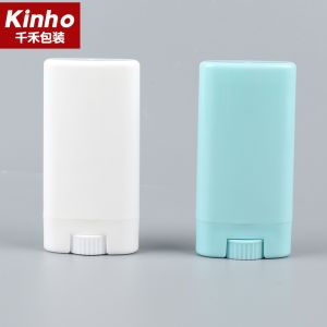 PP Oval Portable Plastic Empty Refillable Deodorant Stick Container Lip Balm