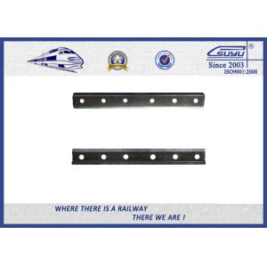 China Plain Surface 50 # Steel Rail Fish Plate 6 Holes For Fixing Rail on sale