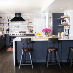 Dark Shaker Lacquer Black Wooden Kitchen Cabinets Furniture Set Modern