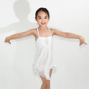 Fully Sequin Lyrical Sleeveless Pleated Dress Mesh Bust Gathering Headpiece