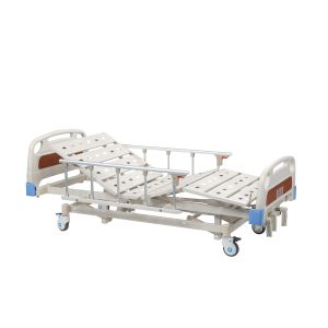 China Crank Drive Hospital Bed Manual , Three Function Medical Adjustable Bed on sale