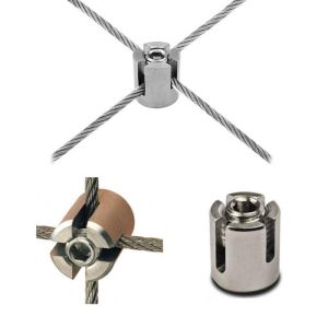 Casting Technology Stainless Steel Adjustable Wire Rope Cross Clips for Cable