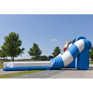 Blue / White Tunnel Commercial Inflatable Slide Safety Giant Inflatable Slide
