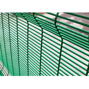 PVC Coated 358 Security Mesh , Anti Climb Prison Mesh Fencing 8 Gauge