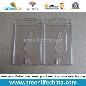 ID/Credit/Bank Card Holder Clear Rigid Plastic Badge Pocket