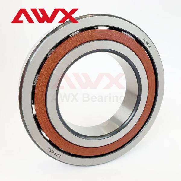 Customized Accuracy Miniature Angular Contact Bearings Pressed Steel Cage P6 P5 Precision