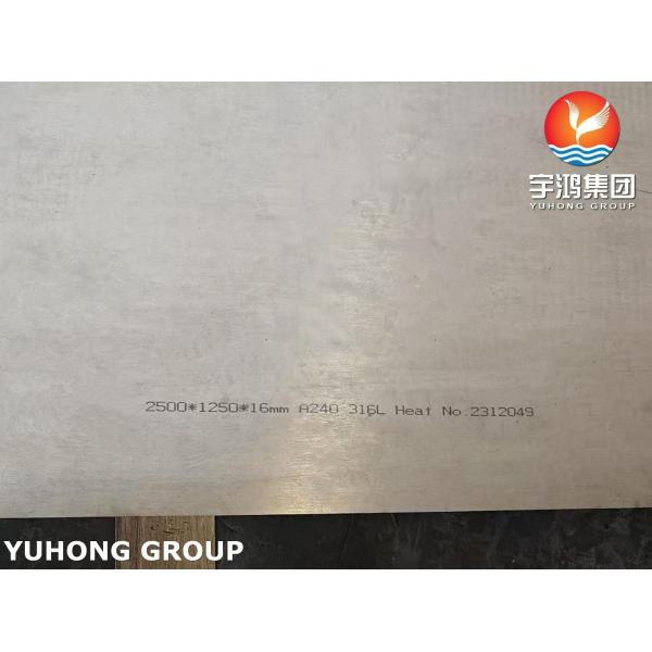 Buy ASTM A240 SS316L 1.4404 S31603 Stainless Steel Plate For Oil And Gas at wholesale prices