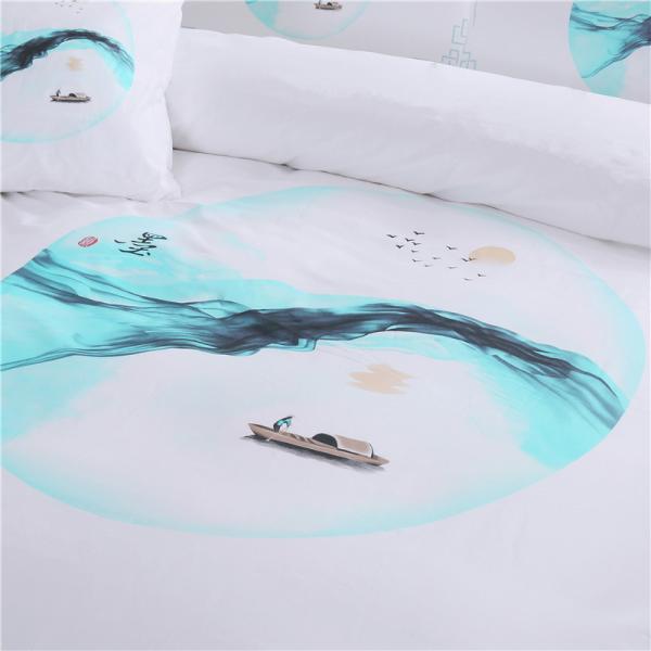 173 * 118 Fabric Density Pure Cotton White Chinese Bed Sheets and Quilt Covers