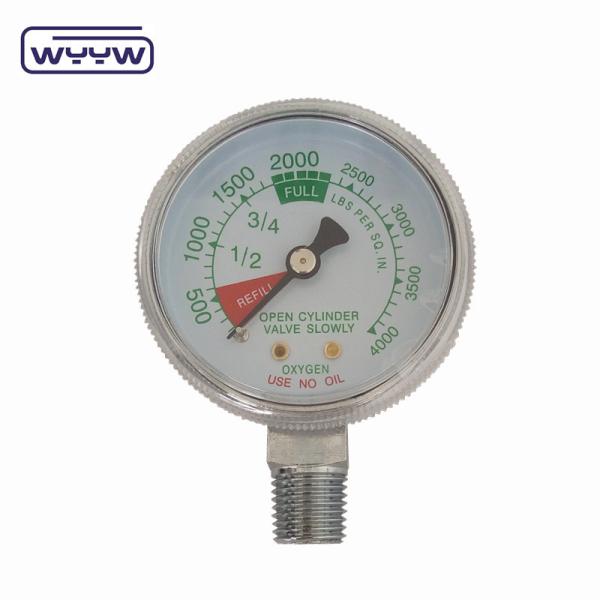 Buy 50mm Medical Oxygen Gas Cylinder Pressure Gauge 2.5% Accuracy at wholesale prices
