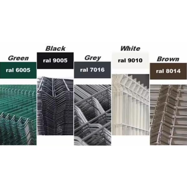 Dark Green 3D Bending Wire Mesh Fence , Garden Welded Wire Mesh Panel Fencing