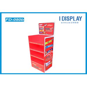 Chocolate Floor Cardboard Poster Display Stands With Easy Assembly