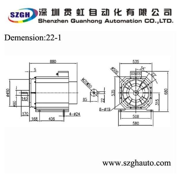 840N.m 1500-4000rpm 132KW 840Nm AC servo spindle motor 220V