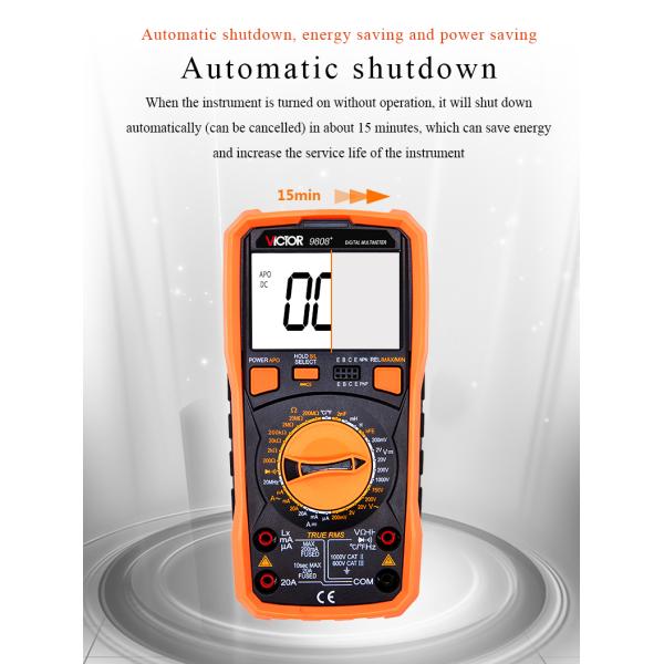 VC9808+ VICTOR Digital Multimeter 2000uF Capacimeter 10MHz Frequency