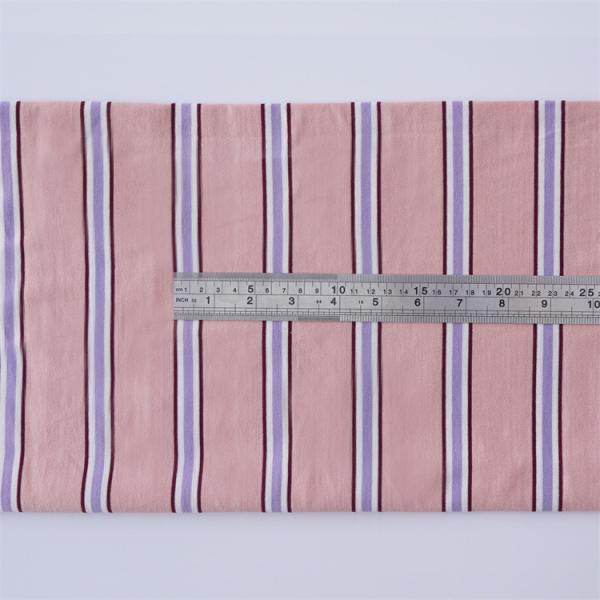 Multi-Colored And Fashionable Cotton Feel Striped Knit Fabric For T-Shirt