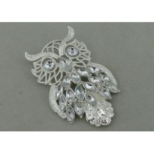 UHU Souvenir Badges By Pewter Die Casting , 3D Design with Rhinestone And Silver